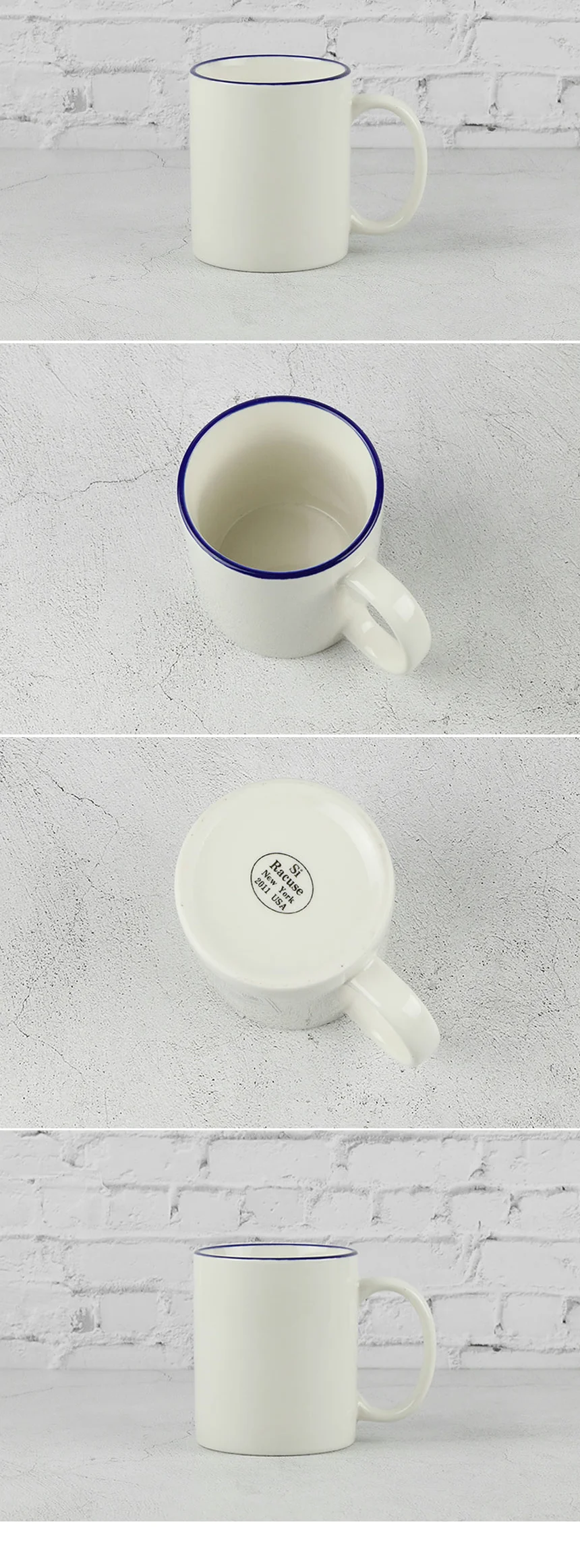 뉴욕 라쿠스 라인 직선 머그컵 300ml 블루 상세 이미지 4