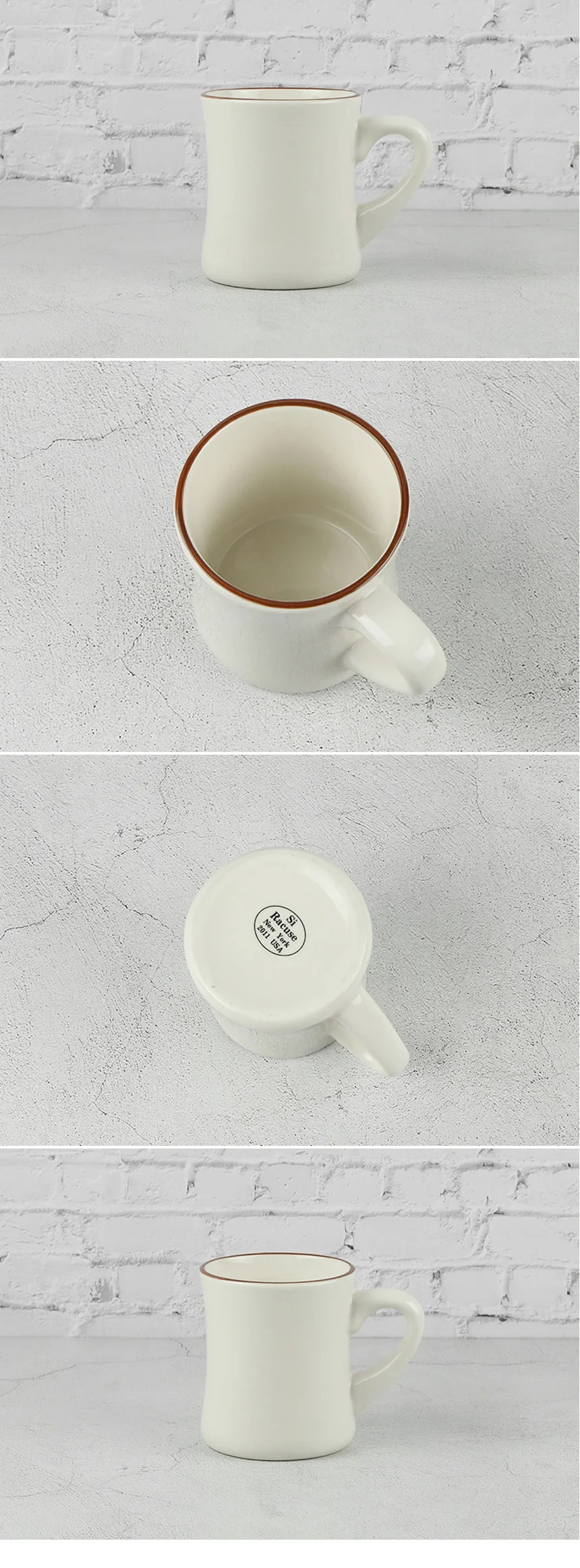뉴욕 라쿠스 라인 장구 머그컵 300ml 브라운 상세 이미지 3