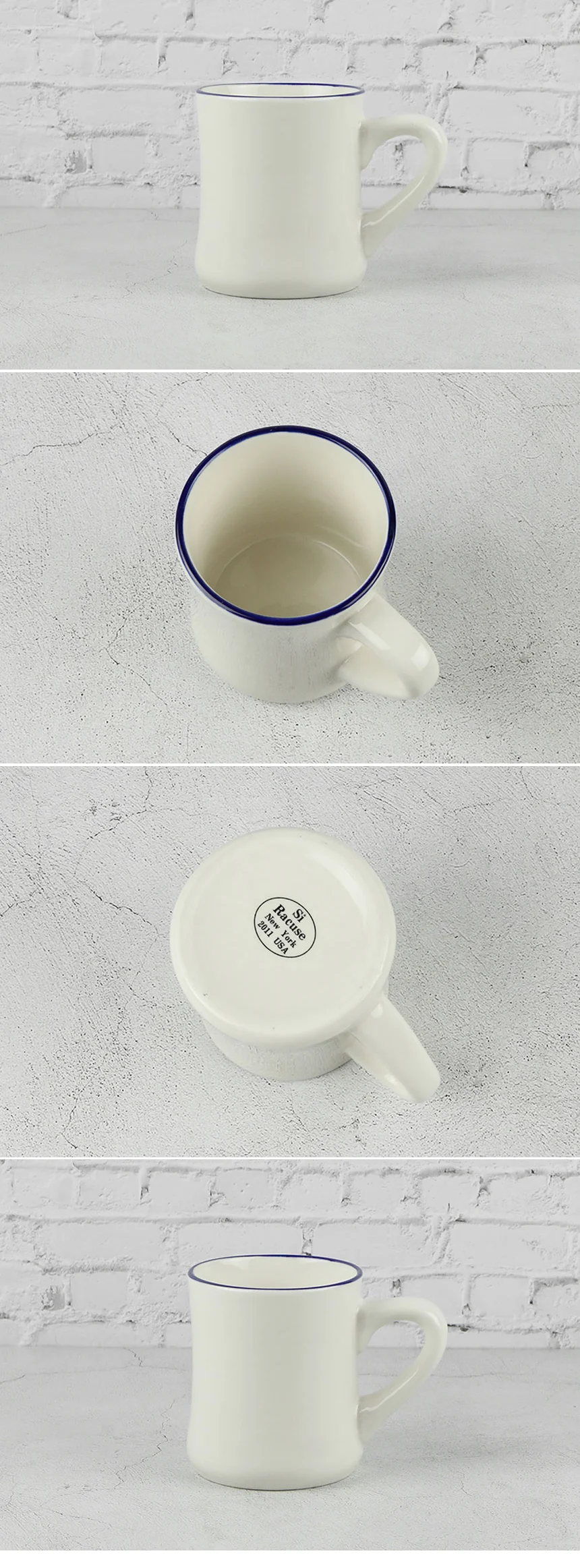 뉴욕 라쿠스 라인 장구 머그컵 400ml 블루 상세 이미지 4